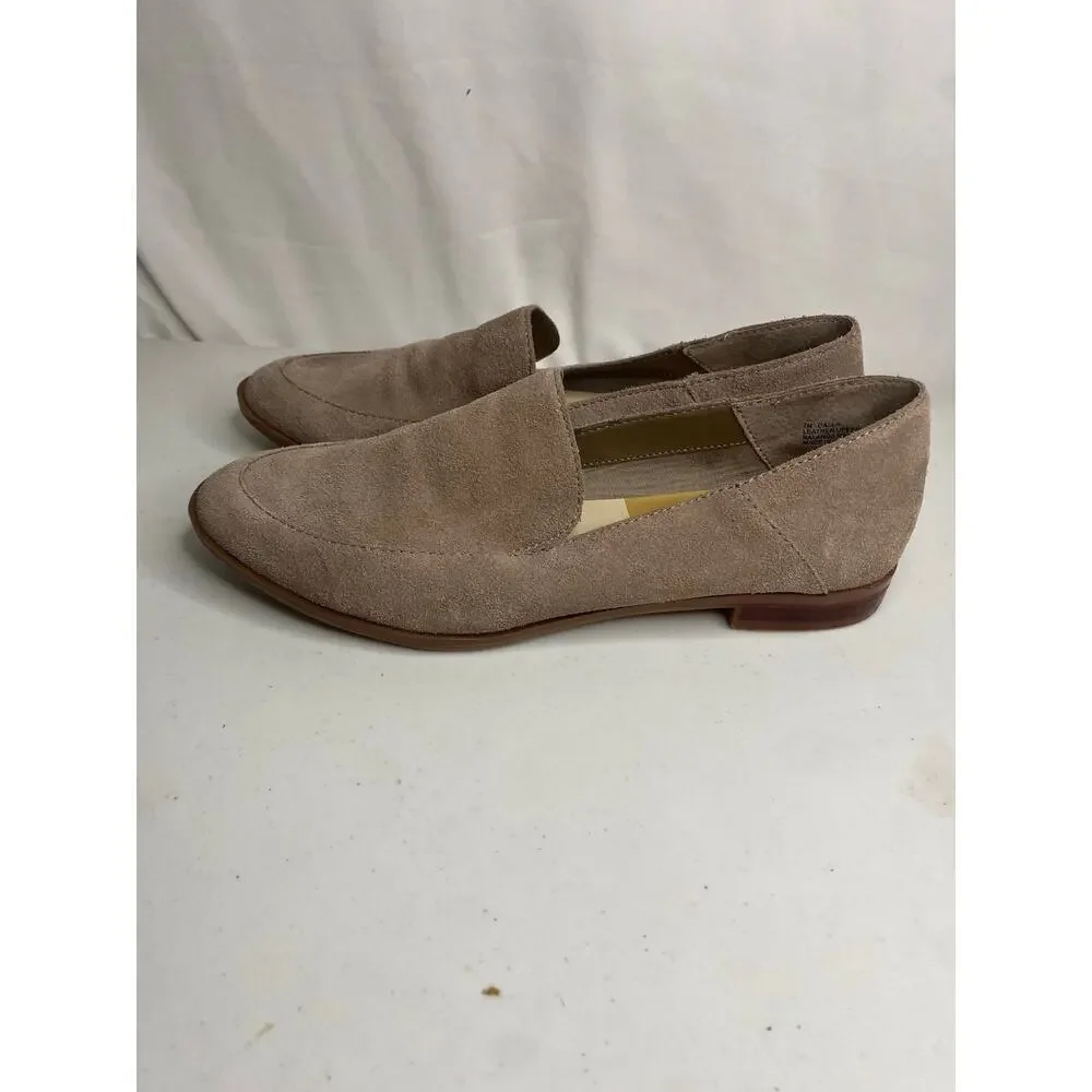 Women's Dolce Vita Loafers Slip On Calla Gray Suede Leather Work Casual Size 7